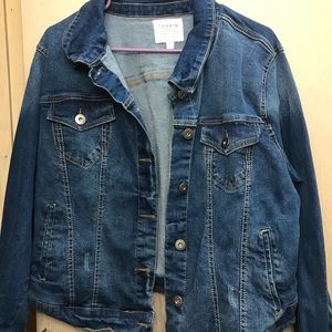 Plus Size Dark Blue Denim Jacket from Torrid